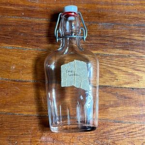Glass container with stopper top